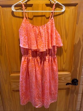 Lilly Pulitzer Orange and Pink Sleeveless Summer dress